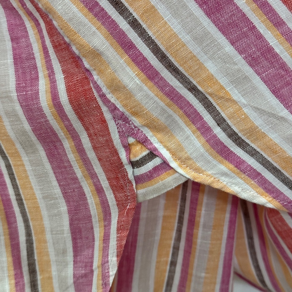 Chico's Striped Three-Quarter Button-Down Shirt - Picture 6 of 8